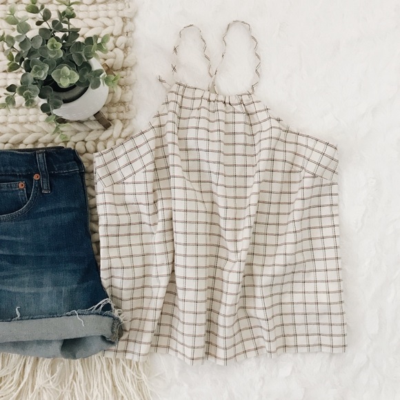 Madewell Tops - Madewell Plaid Halter Tank